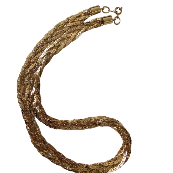 Vintage gold plated necklace like new 18" Made in Korea - Picture 9 of 17